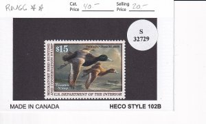 U.S.: Sc #RW66, 1999 $15 Federal Duck Hunting Stamp, MNH (S32729)