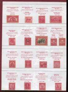 2¢ Reds Commemorative Collection 17 Stamps MNH 1929-1931 Special Red Folio