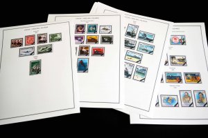 COLOR PRINTED COCOS ISLANDS 1963-2020 STAMP ALBUM PAGES (69 illustrated pages)