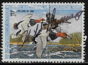 Scott # RW54  Lot E390  $10.00 Migratory Bird Hunting Stamp  Used