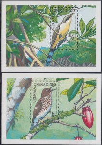 GRENADA GRENADINES Sc #1198-9 MNH SET of 2 SOUVENIR SHEETS BIRDS