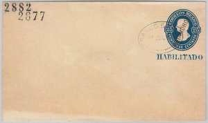 52248 MEXICO - POSTAL STATIONERY overprinted HABILITADO CHAMORRO - H & G # 11a