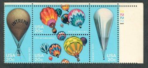 2032 - 2035 Balloons MNH plate block UR