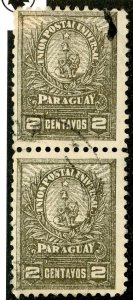 Paraguay, Scott #51, Used, vertical pair