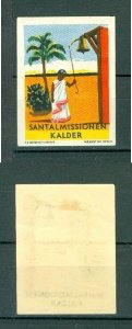 Denmark. Poster Stamp  MLH.  Santa mission Calling Women, Bell, Palm. Desert