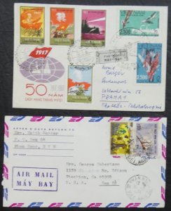 EDW1949SELL : VIETNAM Collection of 8 covers & 2 Mint Aerogrammes.