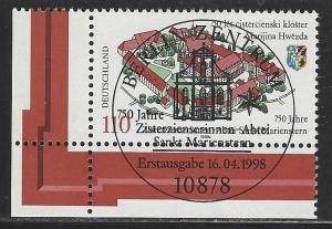 Germany Bund Scott # 1999, used, first day cancelled