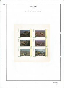 GRUNAY- 1982 - Diesel Locomotives - Sheet - Mint Light Hinged - Private Issue