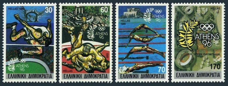 Greece 1653-1656,MNH.Michel 1717-1720. Olympics Athens-1996:High jumper,