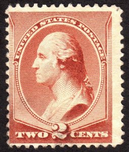 1883, US 2c, Washington, Used, Light cancel, Sc 210