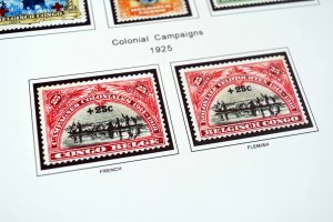 COLOR PRINTED BELGIAN CONGO 1886-1960 STAMP ALBUM PAGES (95 illustrated pages)