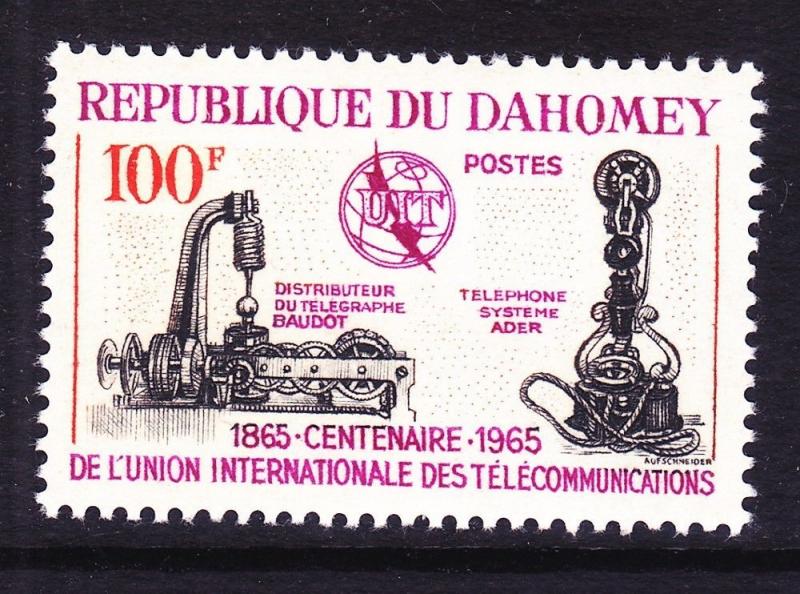 Dahomey 202 MNH 1965 ITU Centenary Telegraph & Ader Telephone Set