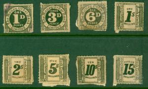 GREAT BRITAIN 1881 Private Money Order Stamps Complete Set Used RARE