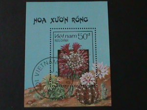 VIETNAM--SC#1759-BEATIFUL LOVELY FLOWRING CACTI-S/S FANCY CANCEL-VF-LAST ONE