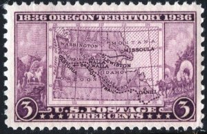 SC#783 3¢ Oregon Territory Issue (1936) MNH