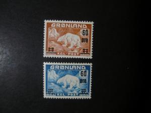 Greenland #39-40 Mint Never Hinged- (JB8) WDWPhilatelic  