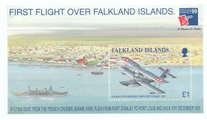 Falkland Islands #733 Mint (NH) Souvenir Sheet (Plane)