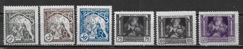 Czechoslovakia B124-29 1st Independence set MH (lib)