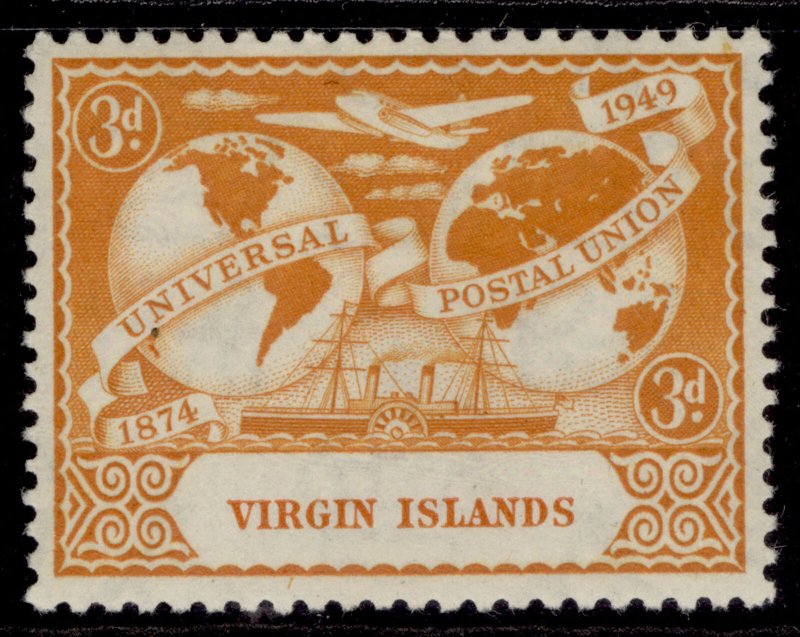 BRITISH VIRGIN ISLANDS GVI SG127, 3d orange, M MINT. 
