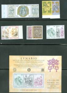 Vatican City 1982 Compete MNH Year Set