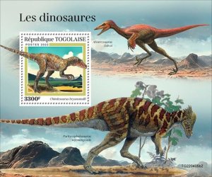 Togo - 2022 Chindesaurus Dinosaur - Stamp Souvenir Sheet - TG220405b2