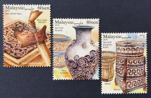 Malaysia 2019 Carvings and Crafts in Malaysia Set of 3V MNH