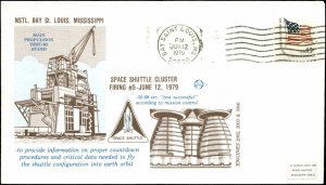 6/12/79 Shuttle Cluster Firing Space Voyage Cachet NSTL. Bay Saint Louis, MS