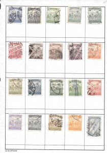 HUNGARY #Z15 Mixture Page of 20 stamps.  Collection / Lot