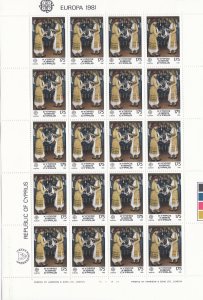 Cyprus # 560-561, Europa, Wholesale Sheets of 20, NH, 15% of Cat