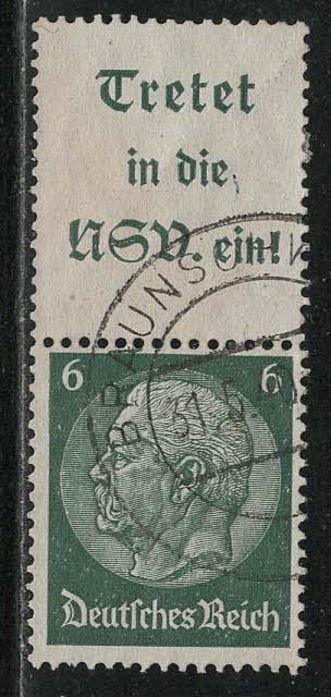 Germany Scott # 419, label A15.1, used, se-tenant, Mi# S191