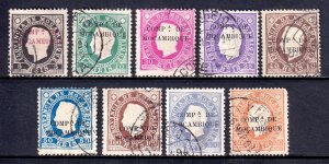 Mozambique Company - Scott #1-9 - Used - Small thin #8 - SCV $10