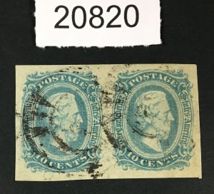MOMEN: US STAMPS CSA # 11 USED PAIR LOT # 20820