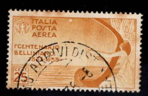 Italy Scott C79 Used 1935 Muse Playing Harp stamp