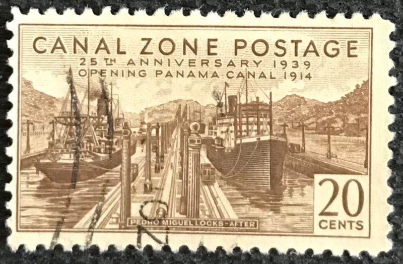 Canal Zone #133 Used Single Pedro Miguel Locks-After SCV $7.00