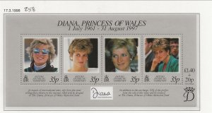 BRITISH ANTARCTIC TERRITORY (BAT) Sc 258 NH S/S OF 1998 - PRINCESS DIANA- (AO23)