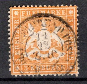 German States Wurttemberg Scott # 20, used