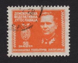 Yugoslavia   #169  1945  used  Tito  20d  orange