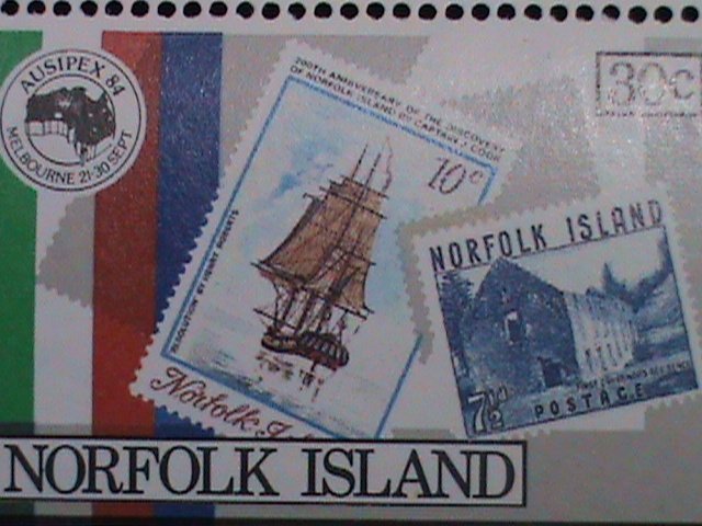 NORFOLK ISLAND 1984-SC#346a AUSIPEX'84 STAMP SHOW -MNH STRIP VERY FINE-