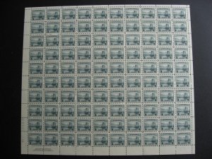 Canada WWII MNH sheet 100 Sc 253 folded VT 3,6,9 rows aprx 4 stamps small faults