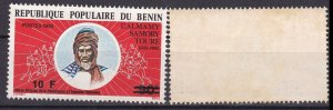 1995 BENIN Mi 882 10F €100 - SAMORY TOUR HERO AFRICAIN HORSE - OVERPRINT MNH-