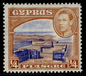 CYPRUS GVI SG151, ¼pi ultramarine & orange-brown, M MINT. 