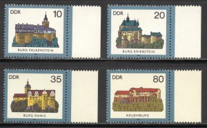 DDR Scott 2447-51 MNHOG - 1984 Castles Issue Set - SCV $1.85
