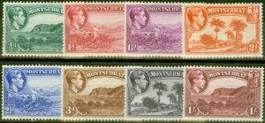 Montserrat 1938 Perf 13 set of 8 to 1s SG101-108 V.F Very Lightly Mtd Mint