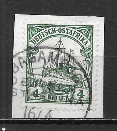 German East Africa 32 4h Yacht single Used on cut (z4)