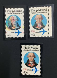 MOMEN: US STAMPS #C98 VAR. 3 COLOR SHIFTS MINT OG NH LOT #70784