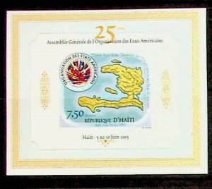 HAITI Sc 865 NH SOUVENIR SHEET OF 1995 - MAP