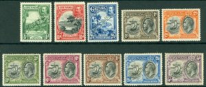 SG 135-144 Grenada 1934. ½d to 5/- set of 10 ‘Perf’ specimen. Fine fresh...