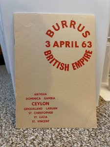 Burrus (Robson Lowe) Auction Catalogue BRITISH EMPIRE, Apr. 3, 1963