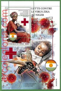 B1668 - NIGER - ERROR MISPERF Stamp Sheet - 2023 - Disease, Medicine-