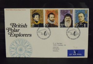 15439   GREAT BRITAIN   FDC # 664-667     British Polar Explorers